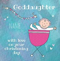 Goddaughter Christening Day Card