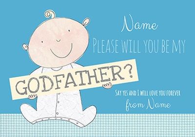 Be My Godfather Personalised Card