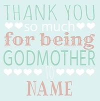 Tap to view Thank You Godmother Personalised Card