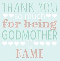 Tap to view Thank You Godmother Personalised Card