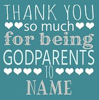 Tap to view Thank You For Being Godparents Card