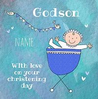 Godson On Your Christening Card
