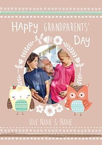 Owl Grandparents' Day Photo Card
