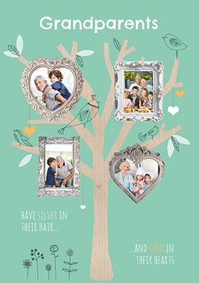 Gold In Their Hearts Grandparent's Day Photo Card