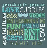 Tap to view Grandma And Gramps Grandparent's Day Personalised Card