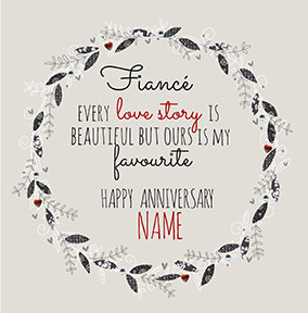 fiance anniversary card