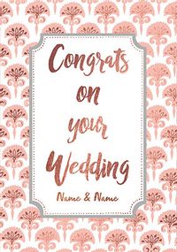 Tap to view Congrats on Your Wedding Pattern Personalised Card