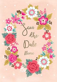 Tap to view Save the Date Personalised Floral Card