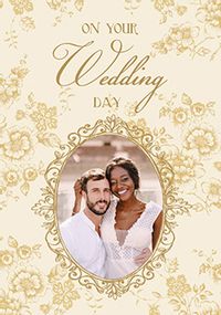 Tap to view On Your Wedding Day Lace Photo Card