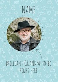 Baby Announcement You are going to be a Grandpa Photo Upload Card