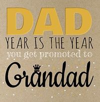Baby Announcement Promoted to Grandad Card