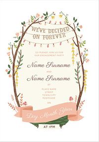 We've decided on Forever personalised Engagement Card