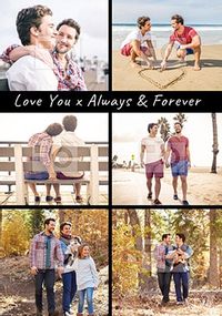 Always & Forever Multi Photo Anniversary Card