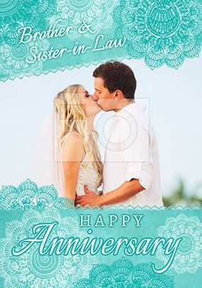 Brother & Sister-in-Law Photo Anniversary Card