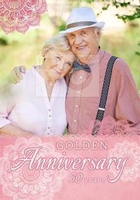 Tap to view Golden Anniversary Photo Anniversary Card