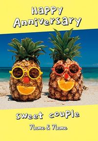Sweet Couple Personalised Anniversary Card