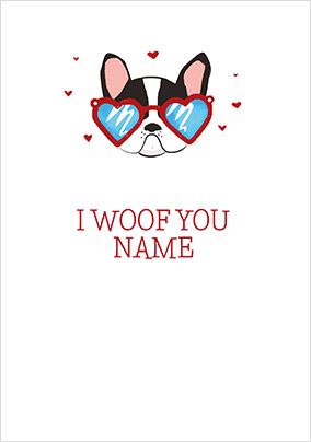 I Woof You Personalised Anniversary Card