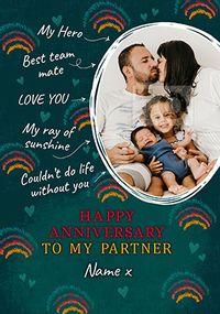 Partner Anniversary photo Card