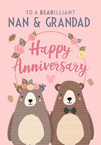 Tap to view Bearilliant Nan and Grandad Anniversary personalised Card