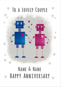 Tap to view Robotic Couple Anniversary personalised Card