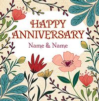 Tap to view Wild Bloom Anniversary personalised Card
