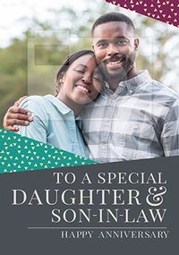 Special Daughter & Son-in-Law Anniversary photo Card