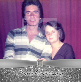 The Stars and the Sky - Anniversary Card Silver Photo Upload