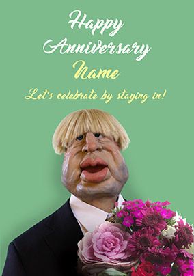 Celebrate by staying in Anniversary Card