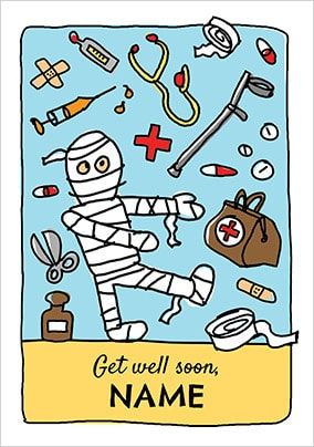 Babette - Get Well Soon Personalised Card