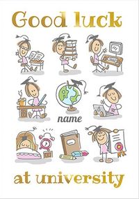 Babette - Good Luck At University Personalised Card