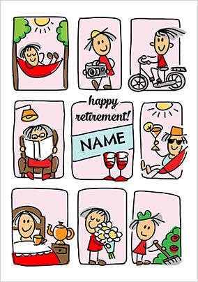Babette - Happy Retirement Female Personalised Card