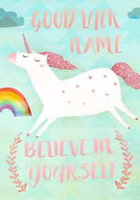 Tap to view Unicorn Good Luck Card - Believe in Yourself