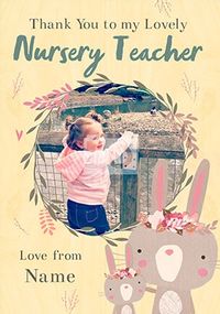 Lovely Nursery Teacher Girls Photo Card