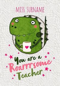 Tap to view You Are Roarsome Pink Personalised Card