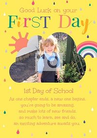 1st Day Of School Photo Card
