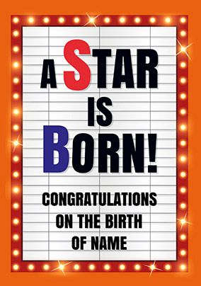 Blockbuster - New Baby Card A Star is Born