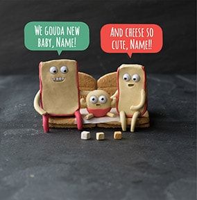 Gouda New Baby Cheesy Baby Card