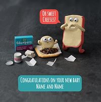 Sweet Cheeses! New Baby Card