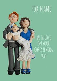 Love On Your Christening Day Personalised Card