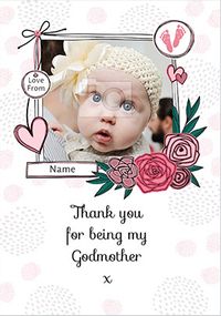 Thank You for Being my Godmother Photo Card