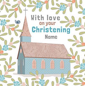 Love on your Christening Personalised Card