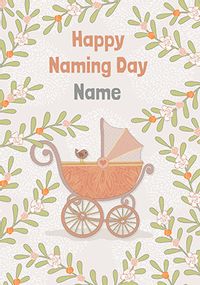 Happy Naming Day Personalised Card