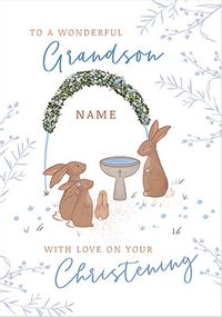 Grandson Christening Card