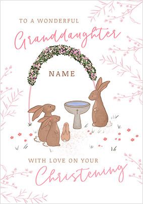 Granddaughter Christening Card