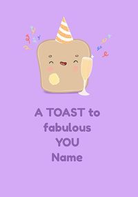 A Toast to Fabulous You Personalised Card