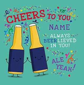 Cheers to You Personalised Congratulations Card