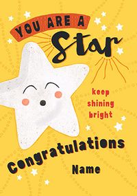 Tap to view You Are a Star Congratulations Personalised Card