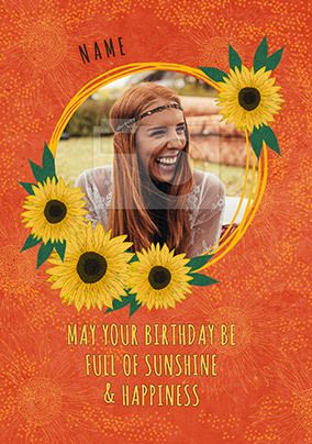 Ray of Sunshine photo personalised Card
