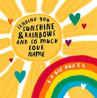 Tap to view Sending you sunshine & rainbows personalised Card