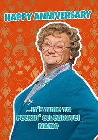 Celebrate Anniversary Mrs Browns Boys Personalised Card